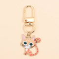 Porte-clés Kawaii Chat en Émail - Accessoire Mignon