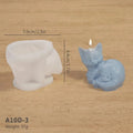 Moules à Bougies en Silicone Chaton 3D - Artisanat Mignon pour Animaux de Compagnie