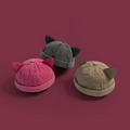 Chapeau beanie en coton unisexe avec oreilles de chat