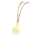 Collier en acier inoxydable pour femmes avec pendentif spiralé