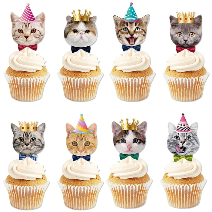 8 Décorations de Gâteau Thématiques Chats