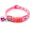 Collier pour chat et chiot avec imprimé dessin animé coloré et clochettes réglables en nylon