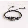 Bracelet tressé chat porte-bonheur rouge - Bijou ajustable pour femmes