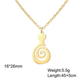 Collier pour chat avec pendentif en spirale en acier inoxydable