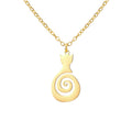 Collier pour chat avec pendentif en spirale en acier inoxydable
