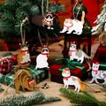 Ornements de Noël en bois pour chats - Set de 24 décorations