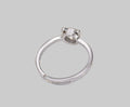 Bague ouverte en acier inoxydable motif chat pour femme