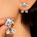 Boucles d'oreilles créatives en forme de patte de chat