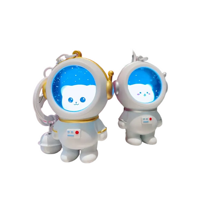 Porte-clés Astronaute avec Chat Lumineux