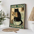 Affiche drôle Chat Noir avec citation humoristique pour décoration