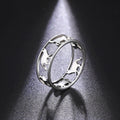 Bague Chat Creuse en Acier Inoxydable Argenté pour Femme - Idée Cadeau Anniversaire et Mariage