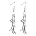Boucles d'oreilles en forme de chat avec zirconium