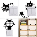 Autocollant mural chat en vinyle pour décoration enfant