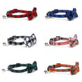 Collier détachable pour chat avec nœud papillon et cloche - Plaid de Noël rouge élastique réglable