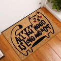 Tapis antidérapant en coton motif animaux pour la maison