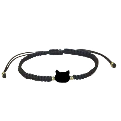Bracelet en perles tressées pour amoureux des chats