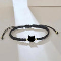 Bracelet chat mignon fait à la main pour couple - lot de 2 cordes tissées délicates
