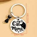 Porte-clés Chat Maman - Cadeau Unique pour Femmes Amoureuses des Chats Noirs - Idéal Anniversaire et Halloween
