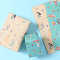 Feuilles de papier d'emballage thème animal de compagnie - Chats mignons 50x70cm - Lot de 3 ou 6 pièces
