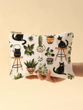 Trousse de maquillage en velours côtelé pour femmes
