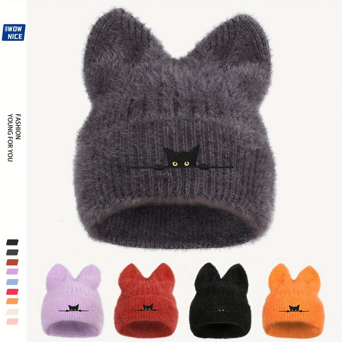 Bonnet tricotées avec oreilles de chat pour un look tendance