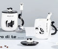 Mug en céramique avec couvercle et anse originale