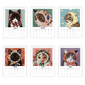 Calendrier 2026 avec portraits de chats