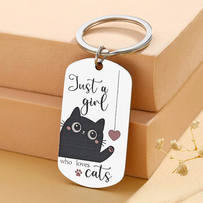 Porte-clés en forme de chat noir pour amoureux des félins