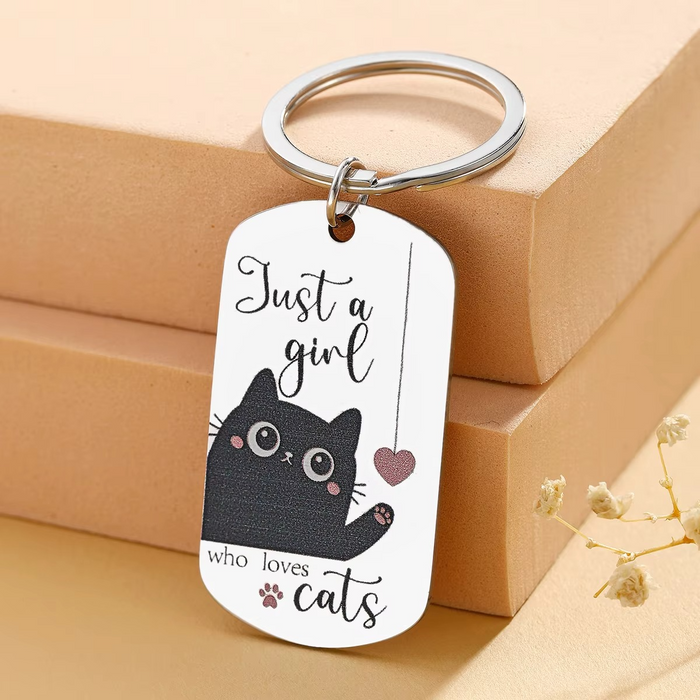 Porte-clés en forme de chat noir pour amoureux des félins