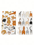 Serviette multi-usage en polyester motif queue de chat - Lot de 2
