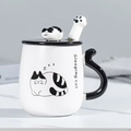 Mug en céramique avec couvercle et anse originale