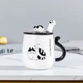 Tasse en céramique chat cartoon avec couvercle – Cadeau d'anniversaire unique