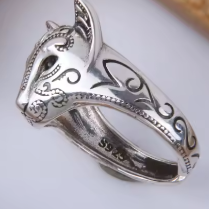 Bague Vintage Chat en Argent