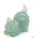Statue de chat paresseux  pierre précieuses