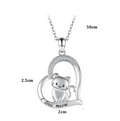Collier chat en forme de cœur