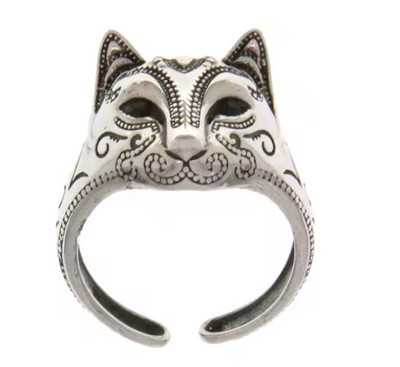 Bague Vintage Chat en Argent